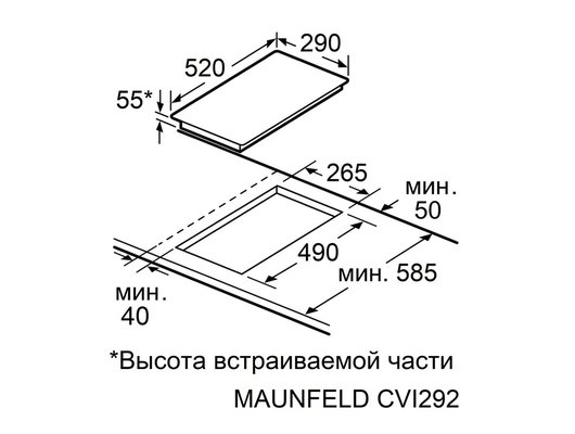 Варочная панель MAUNFELD CVI292S2BBK